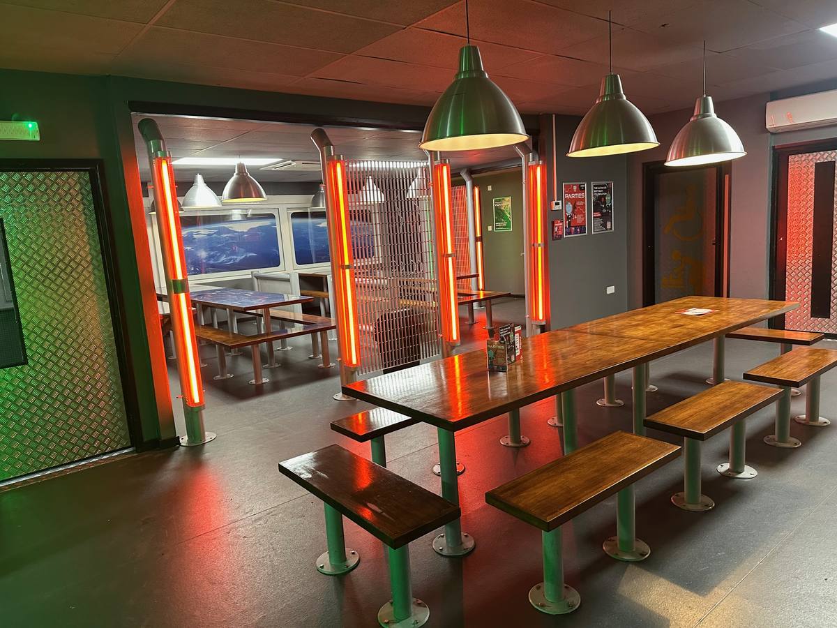 Seating area at Boomerang Lazerstorm